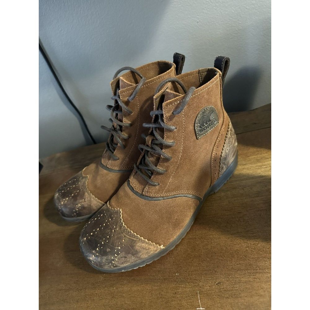 Sorel Mens Greely Brogue Boot Grizzly Western Tan And Brown Size 9 Men